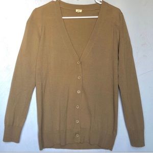 J. Crew Tan/ Camel Button Down V-Neck Cardigan